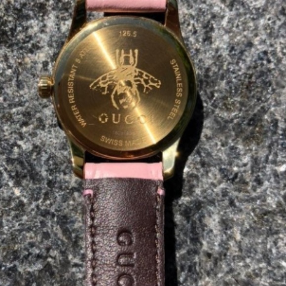 NWT GUCCI
G-Timeless 27mm Yellow Gold Pastel Pink - Picture 8 of 11